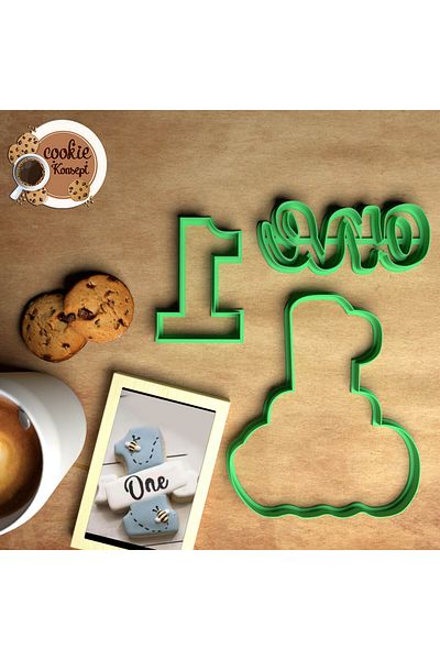CookieKonsept مجموعة قوالب استحمام الطفل 1 واحدة - متوافقة مع البسكويت والعجين والطين