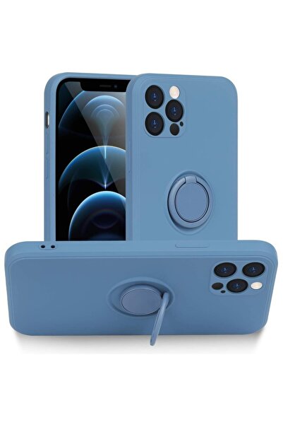 SOHO Carcasă de protecție compatibilă cu Apple iPhone 11 Pro, inel din silicon lichid cu lumină rotativă