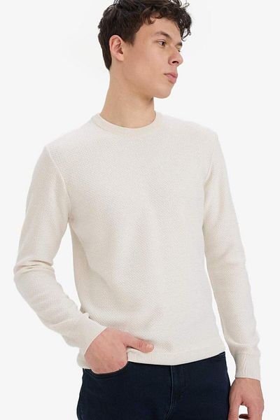 DeFacto Pulover din tricot cu decolteu cu croială standard de sezon nou