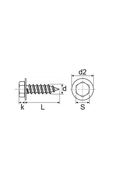 RESTAGRAF Set of 100 Restagraf metal screws, dimensions 6.3 x 19 mm, made of steel, for body elements