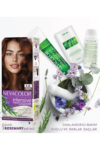 Neva Color INTENSIVE 2'Lİ SET 6.35 ALTIN KAHVE Kalıcı Krem Saç Boyası Seti