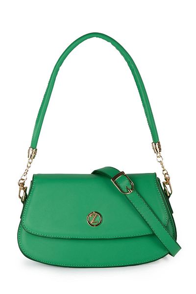 Zühre Green Baguette Handbag Z0007