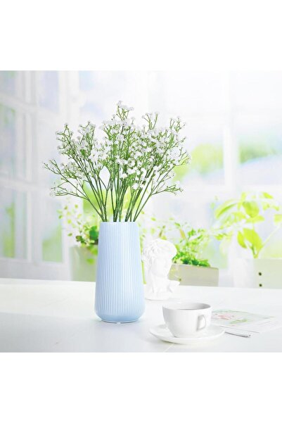 Nettenevime Uzun Dal Yapay Çiçek Plastik Beyaz Cipso 4Dallı 63cm