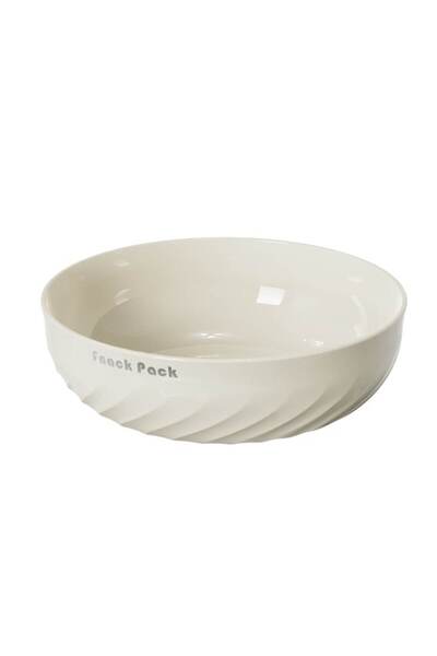 GABIANO Single Layer Bowl, for Fruits, Vegetables, Snacks, 22.4x9 cm, Cream