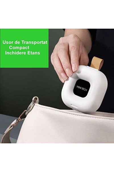 GABIANO Medicine Storage Box, 4 Compartments, Sealed Closure, Portable, Square, White/Black, PP, 7.6x2.9x7.8