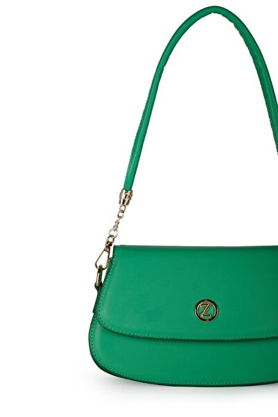Zühre Green Baguette Handbag Z0007