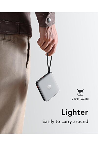 Generic VRURC 20000mAh Power Bank with Built-in Cables, 22.5W Fast Charging Phone Portable Charger, USB C Ba