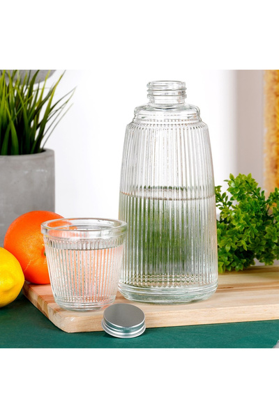 shumee Glass jug with glass 1 l + 220 ml 2 pcs.