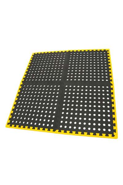 HBM Machines SET 4 PLACI PROTECTIE PARDOSEALA DIN SPUMA EVA TIP PUZZLE ANTIDERAPANT PENTRU PODEA NEGRU GALBEN 61…