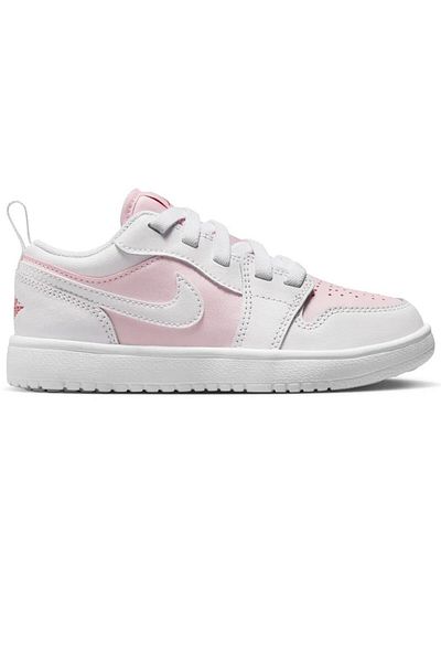 Nike Jordan 1 Low Alt Leather Sneakers Genuine Leather Banded Velcro Girls' Sports Shoes White Pink