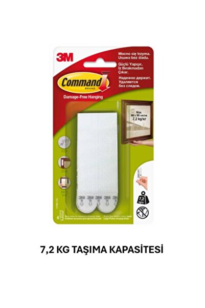 3M Command 17206 Büyük Boy Cırt Bant x 2 Adet