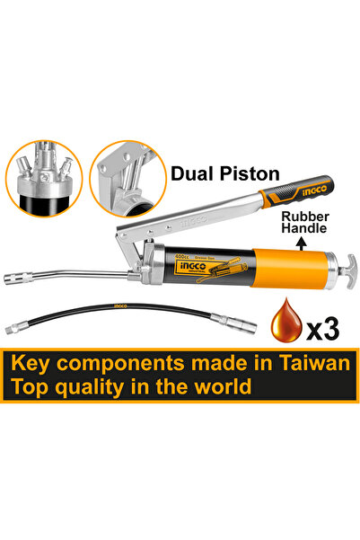 Bervas POMPA GRESARE GRESOR MANUAL CU 2 PISTOANE 400 ML INGCO