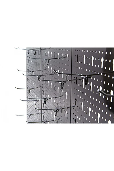 HBM Machines METAL PANEL FOR TOOL ORGANIZER SUPPORT BLACK 60X120CM + 18 METAL HOOKS HBM MACHINES OLAN…