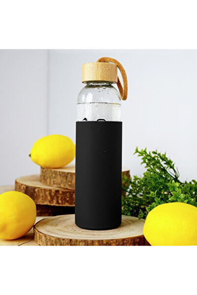 shumee Glass water bottle with silicone sleeve 600 ml