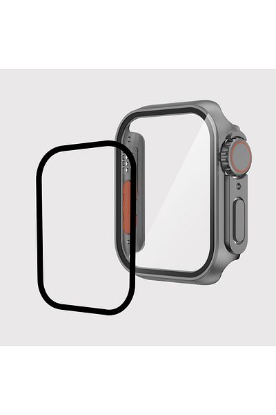 noktaks Apple Watch 7-8 45Mm-Watch Ultra 49mm E Flip Case Protector-Gard 26-Gray-T26308