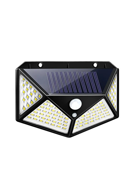 OEM Lampa solara exterior, BK-100, 100 LED-uri, 3 Moduri de iluminare,1800mAh, Negru
