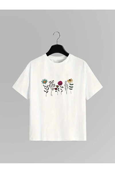 haha Floral Printed T-Shirt for Women