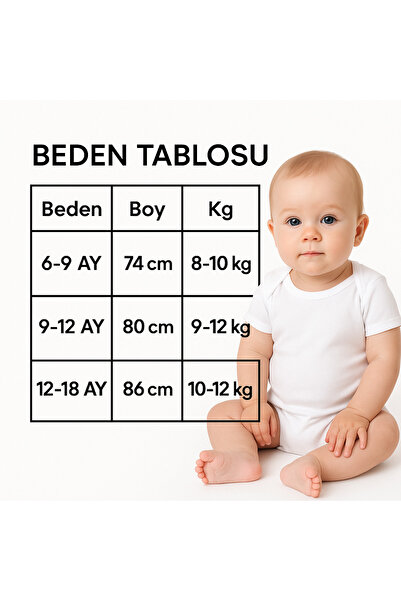 İZYALİF BABY Baby Boy 3-Piece Sleep Casual Jumpsuit Without Booties Cotton