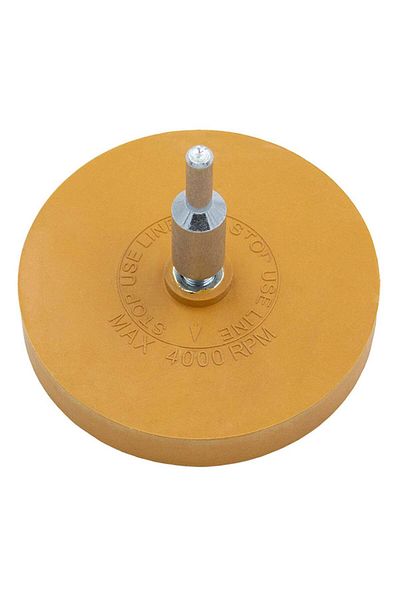 KROFTOOLS ADHESIVE REMOVAL ERASER WITH KROFTOOLS ADAPTER, RUBBER DISC FOR CLEANING ADHESIVES