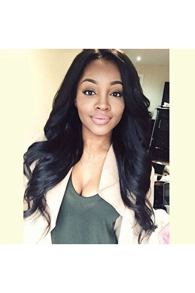 Generic باروكة شعر نسائية على الطراز الأوروبي والأمريكي بمقاس 13*4 مع غطاء رأس من الدانتيل الأمامي