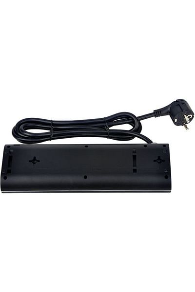 Strohm Extension cord with surge protection, 3 sockets, 1.5m cable, 2 USB 2.4A max,