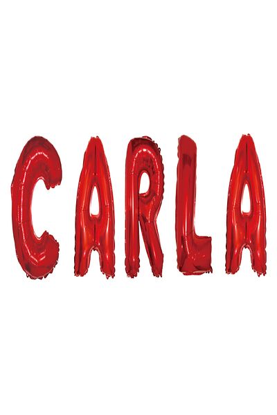 SDX Market Carla Name Letter Balloon Set, Red, 40Cm