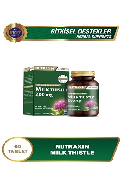 Nutraxin Milk Thistle 200 Mg 60 Tablet