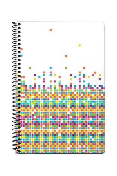 Stylizedd Falling Tiles A5 Spiral Notebook Multicolour