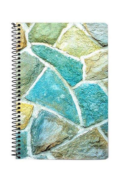 Stylizedd Aqya Stones A5 Spiral Notebook Multicolour