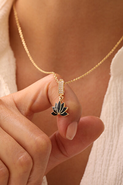 YAVUZ KUYUMCULUK 14 Ayar Altın Forse Zincir Lotus Kolye