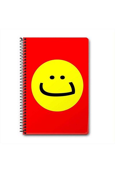 Stylizedd Ta Smile A5 Spiral Notebook Red/Yellow/Black