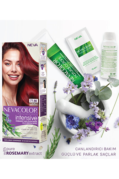 Neva Color INTENSIVE 2'Lİ SET 77.66 SONBAHAR KIZILI Kalıcı Krem Saç Boyası Seti