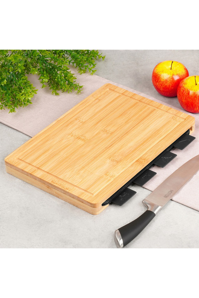 shumee Cutting boards with stand, 5 pieces