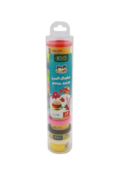 Roco Joyful Dough Activity Set – 10 Assorted Color Cans, 1 oz Each