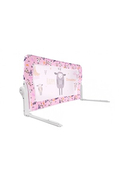 Ikonka Bariera de protectie pentru pat pliabila 90cm Oite Roz