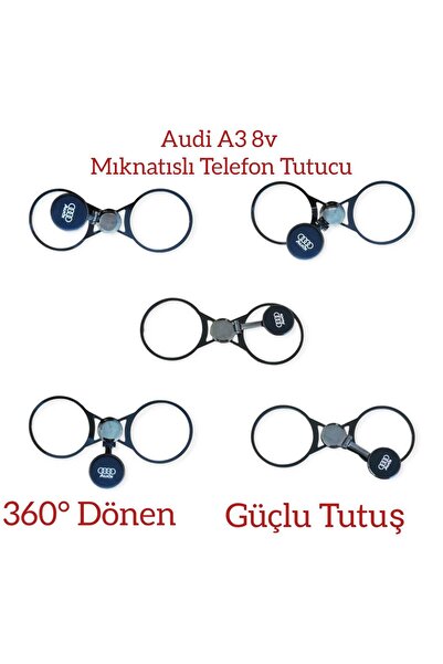 BalcıoğluSRV Audi A3 UYUMLU 8V 2013-2020 Audi Logolu Kelebek Açılabilir 360 *...