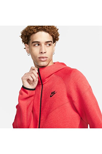 Nike Bluza M Tech Fleece Fz Wr Hoodie Light University Red Heather/Black S S INTL