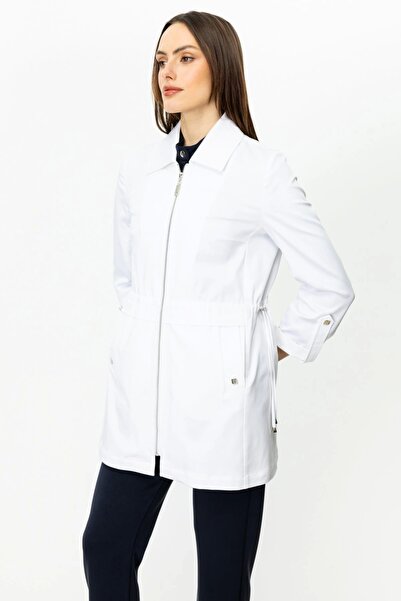 Ekol Beli Lastikli Fermuarlı Trençkot 07044