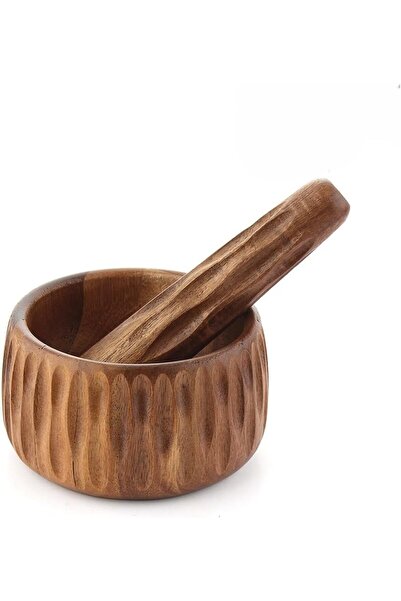 Hype Store Orret Home Akasya Ahşap Sarımsak Ezici Havan Seti – Tokmaklı Bahar...