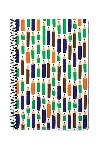 Stylizedd Pencil Race A5 Spiral Notebook Multicolour