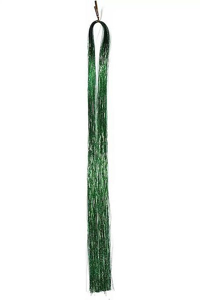Mutenaura Side Hairpiece-Silvery- Hair Tinsel Shiny Hair (50 cm)