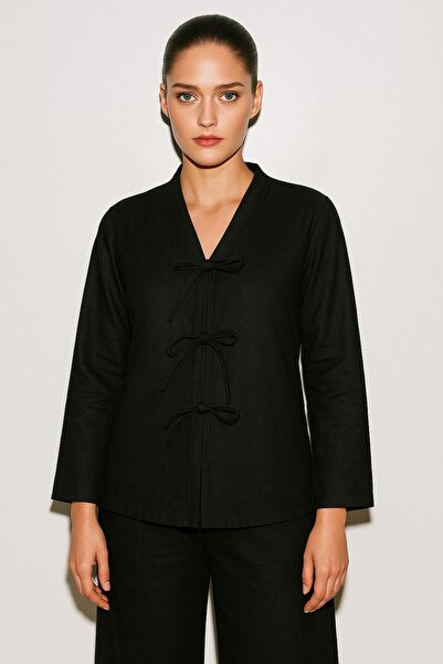 HAKKE Bow detailed top-bottom set