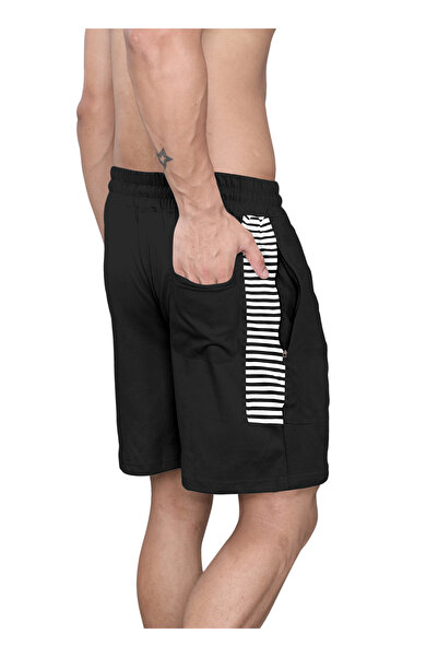 LAUREN SMITH Athletic Men’s Shorts 100%Cotton Comfortable Workout, Elastic Waist & Zipper Pockets-