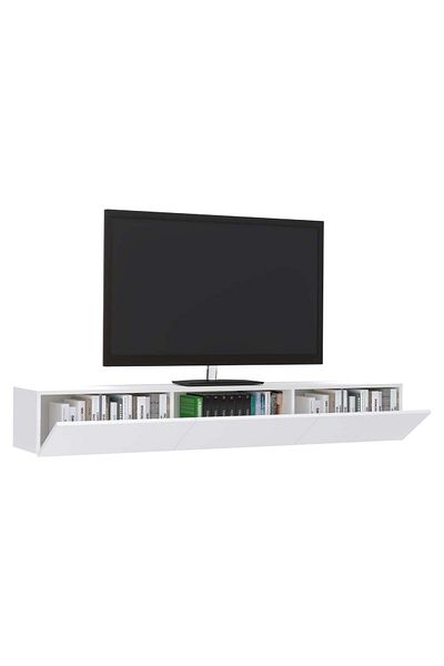 haaus Comoda TV Elba, Alb, 180 x 30 x 25 cm