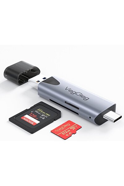 Genel Markalar Type-C ve USB 2.0 SD-MicroSD TF Kart Okuyucu
