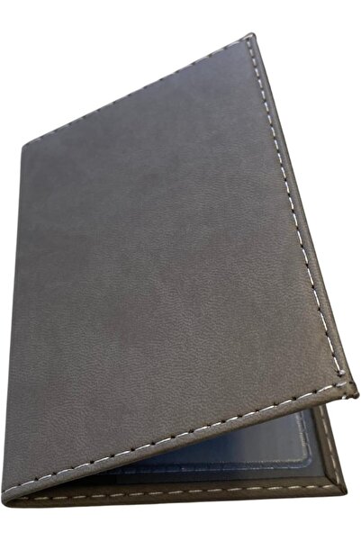 Genel Markalar Romofy Oto Ruhsat Kabı Termo Deri - Araba Ruhsat Kılıfı - Araç Ruhsat Cüzdanı (Gri)