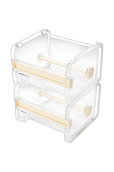 molshine Set 2 bucati dispenser pentru banda scotch Molshine, 10 x 9 x 7 cm, acril, transparent
