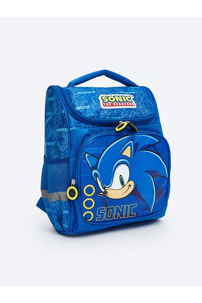 LC Waikiki Blue Sonic Printed Boy's Backpack
