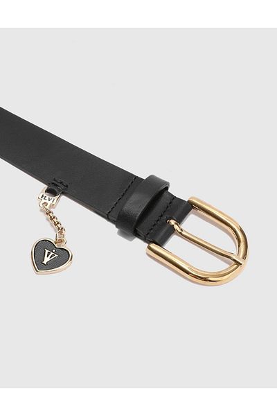 İLVİ Carles Women's Belt Black Genuine Crocodile Leather