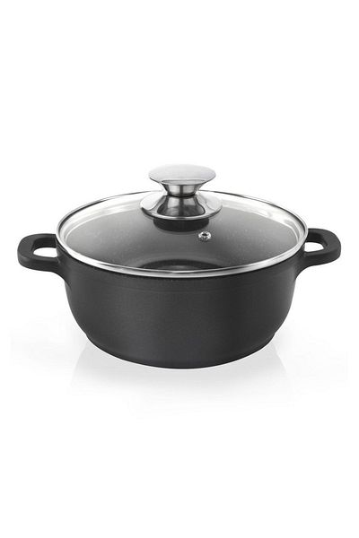 shumee Granite pot with glass lid LARGE 16 cm, 1.4 l